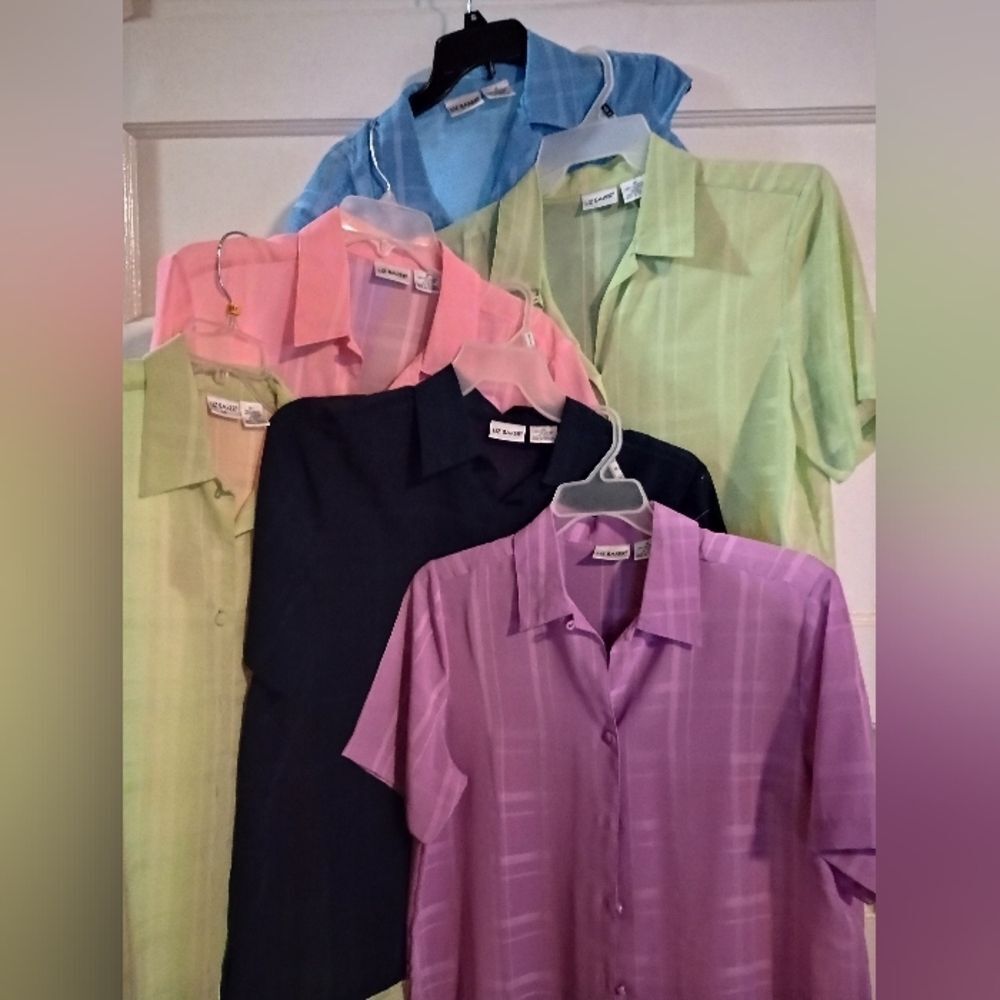Liz Baker sheer women's shirts multiple sizes and colors, please specify